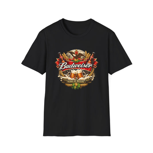 Budweiser T-Shirt – Beer Fan Tee, American Lager Shirt, Brewery & Bar Merch
