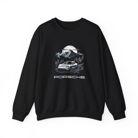 Porsche Taycan Sweatshirt - Men's Black Porsche Sweatshirt - Ideal Porsche Owner Gifts for Him and Her