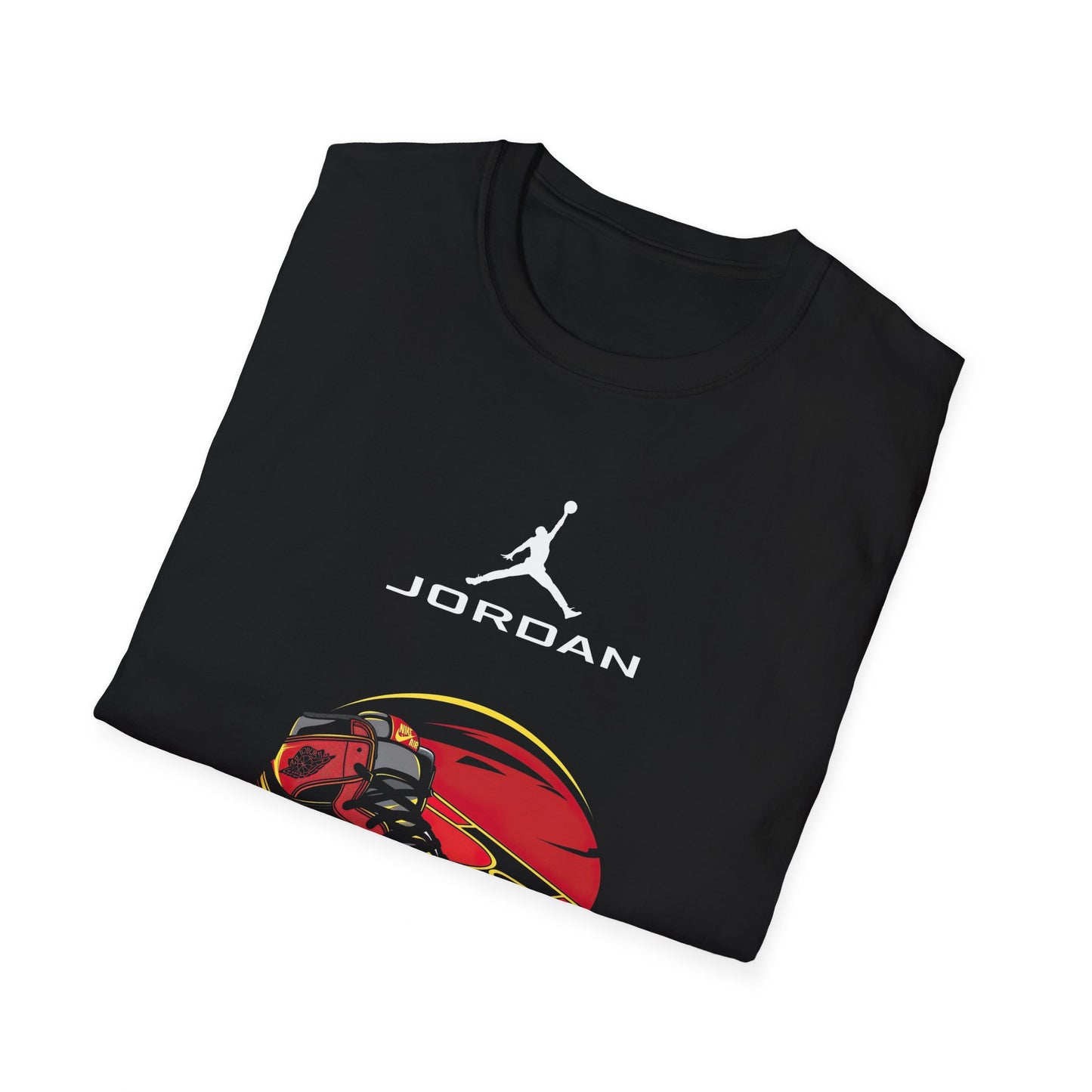 Exclusive Black Air Jordan T-Shirt with Iconic Jordan Sneakers Design – Premium Comfort for Sneakerheads