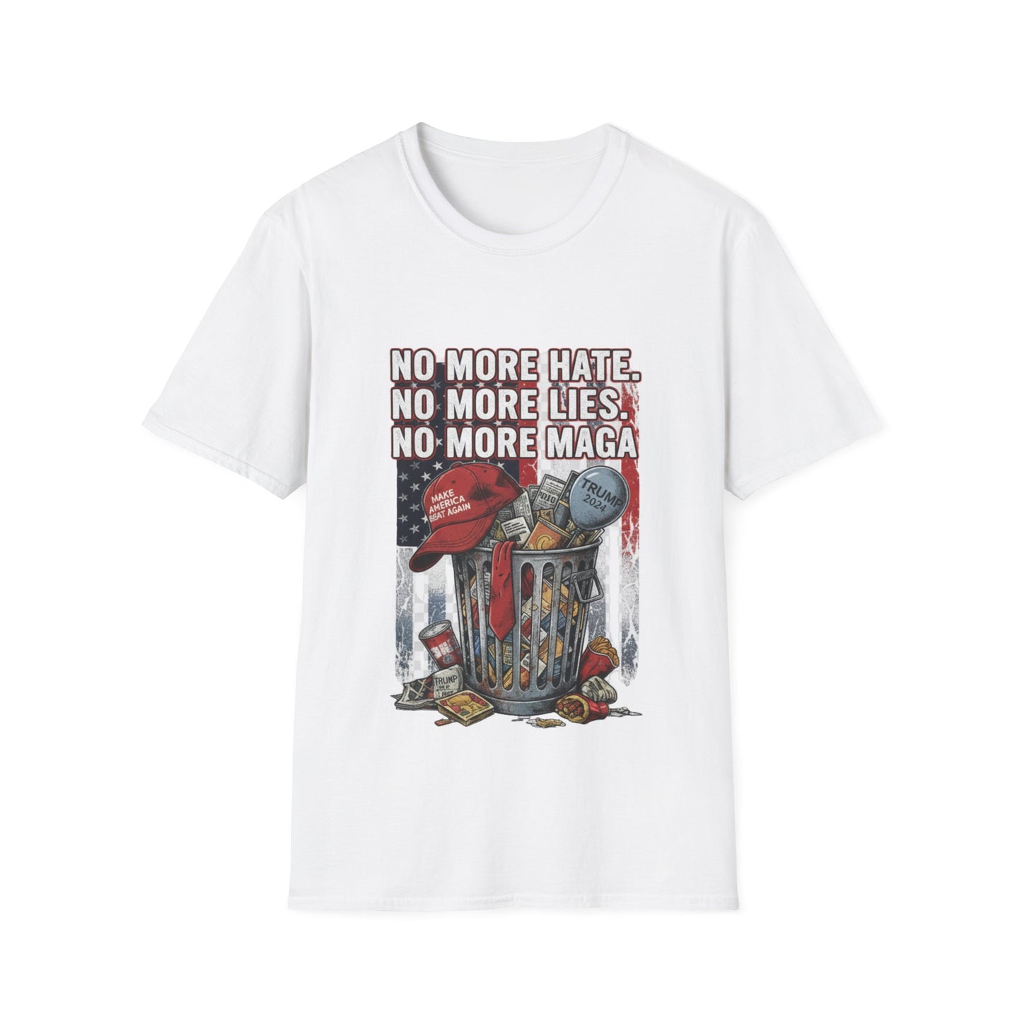 No More MAGA Anti-Trump T-Shirt | 2026 No Kings & Democracy Protest Gear
