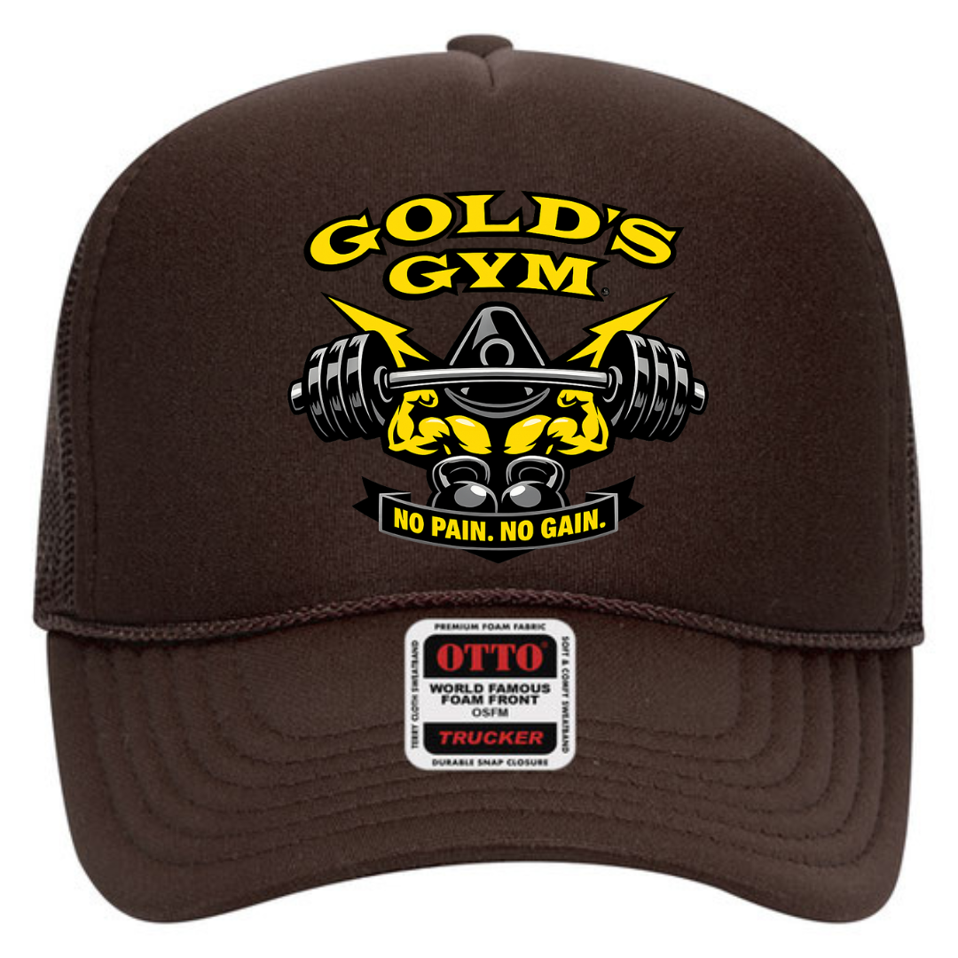 Gold’s Gym Trucker Snapback Hat – Classic Fitness Mesh Cap, Adjustable Fit