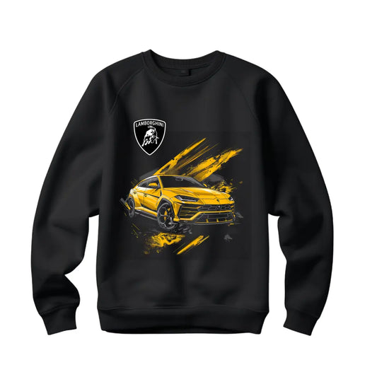 Urus Graphic Sweatshirt - Premium Black Top with Iconic Luxury SUV Design - Black Threadz