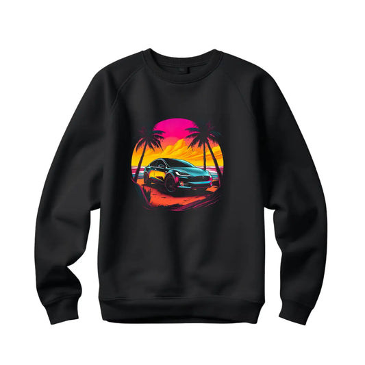 Tesla Model X Sweatshirt: Celebrate Electric Innovation - Black Threadz