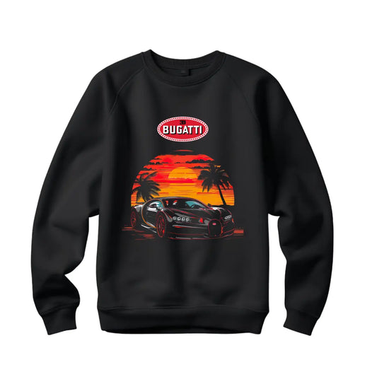 Chiron Graphic Sweatshirt - Premium Black Top with Iconic Supercar Design - Black Threadz