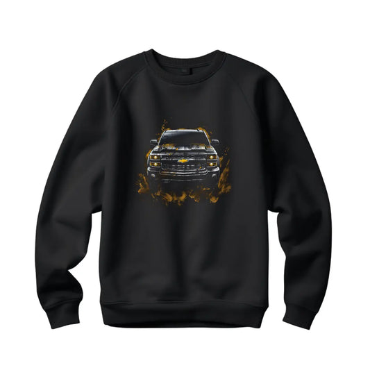 Chevrolet Silverado Off-Road Expedition Black Sweatshirt - Conquer the Trail in Style - Black Threadz
