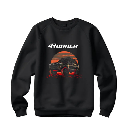4Runner Off-Road Adventure Sweatshirt - Premium Black Top with Iconic SUV Design - Black Threadz