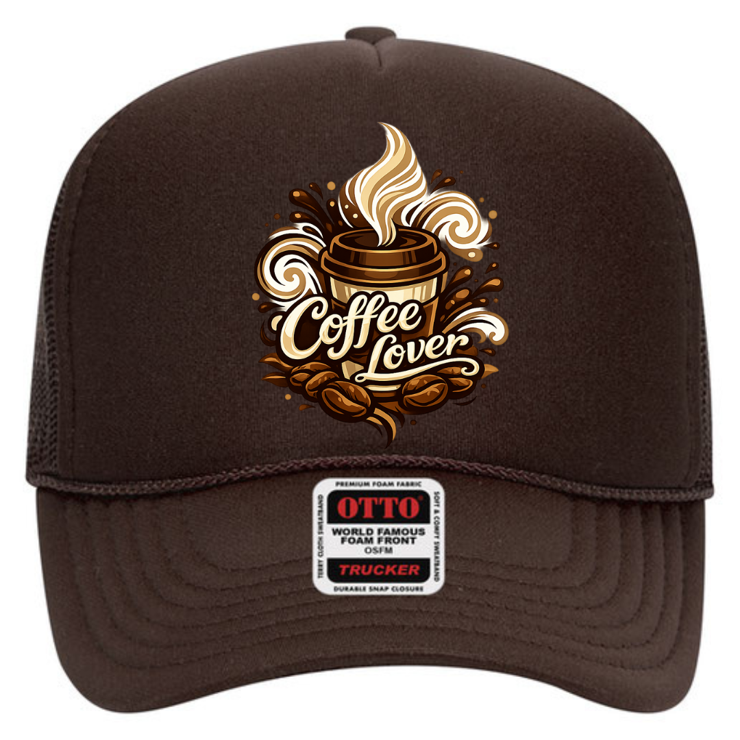 Coffee Lover Trucker Snapback Hat – Caffeine Life Mesh Cap, Adjustable Fit