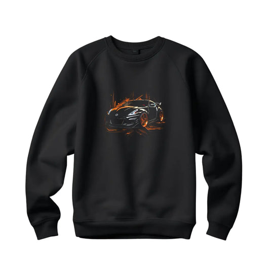 Nisan 370Z Sweatshirt: Celebrate High-Performance Legacy - Black Threadz