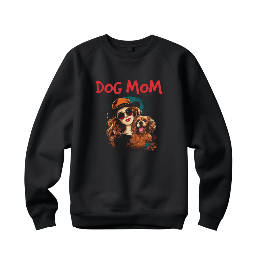 Dog Mom Black Sweatshirt: Celebrate Your Fur Baby Love - Black Threadz
