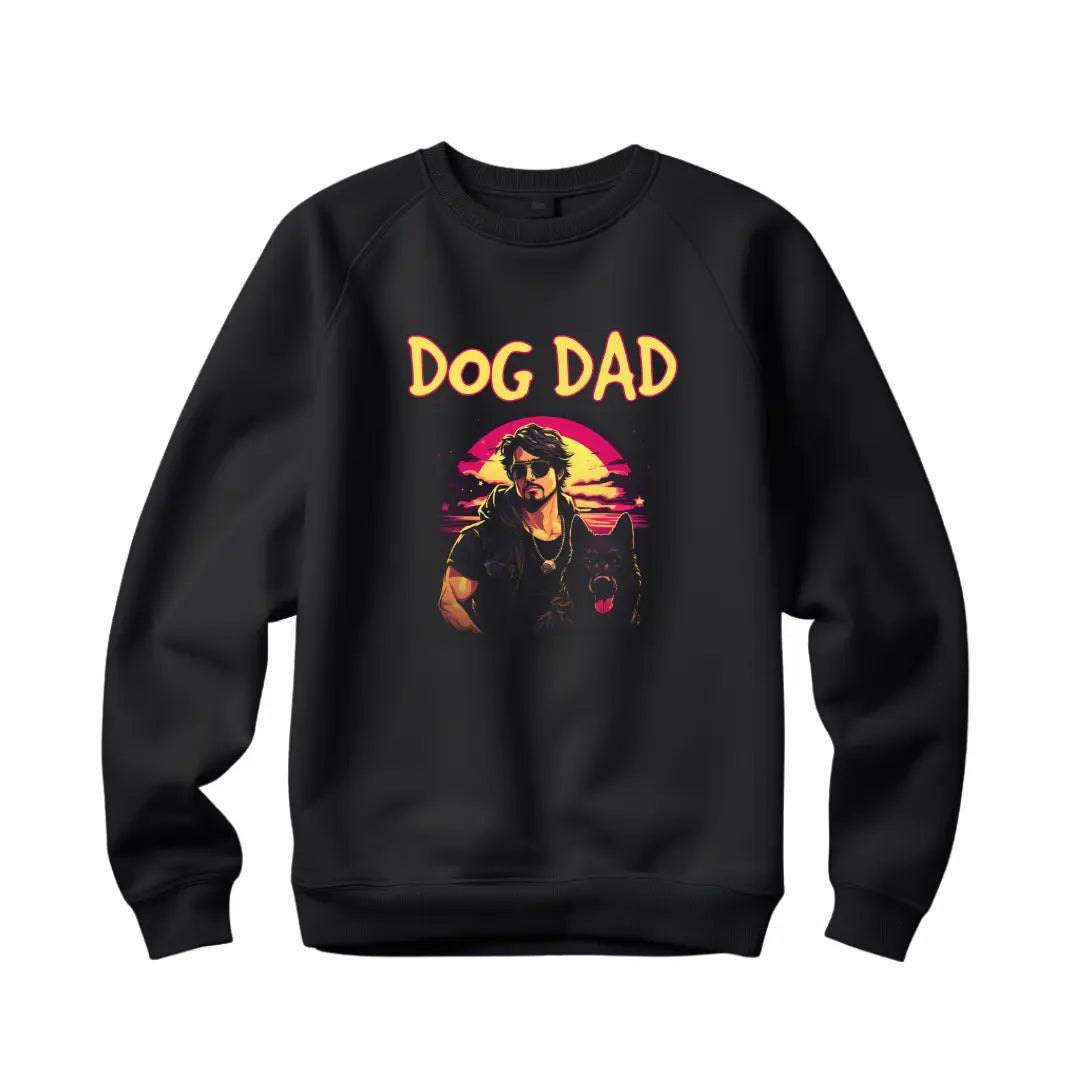 Dog Dad Sweatshirt - Celebrate Canine Companionship in Style - Black Threadz