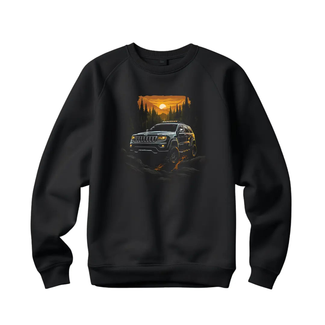 Jeep Grand Cherokee Sweatshirt: Embrace Off-Road Adventure - Black Threadz