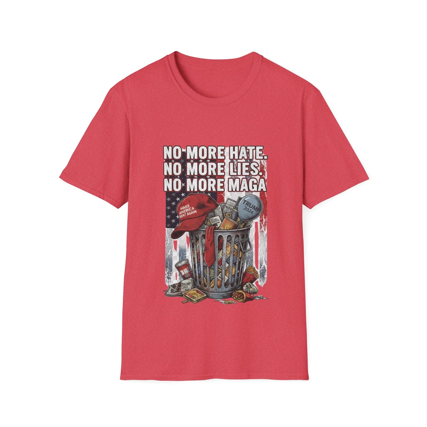 No More MAGA Anti-Trump T-Shirt | 2026 No Kings & Democracy Protest Gear