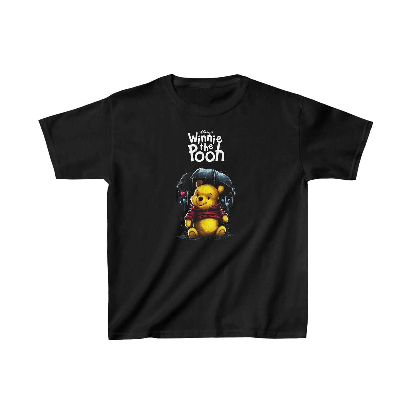 Kids Winnie the Pooh Black T-Shirt: Boys & Girls Clothes Sale | Ideal Winnie the Pooh Kids Gifts! - Black Threadz