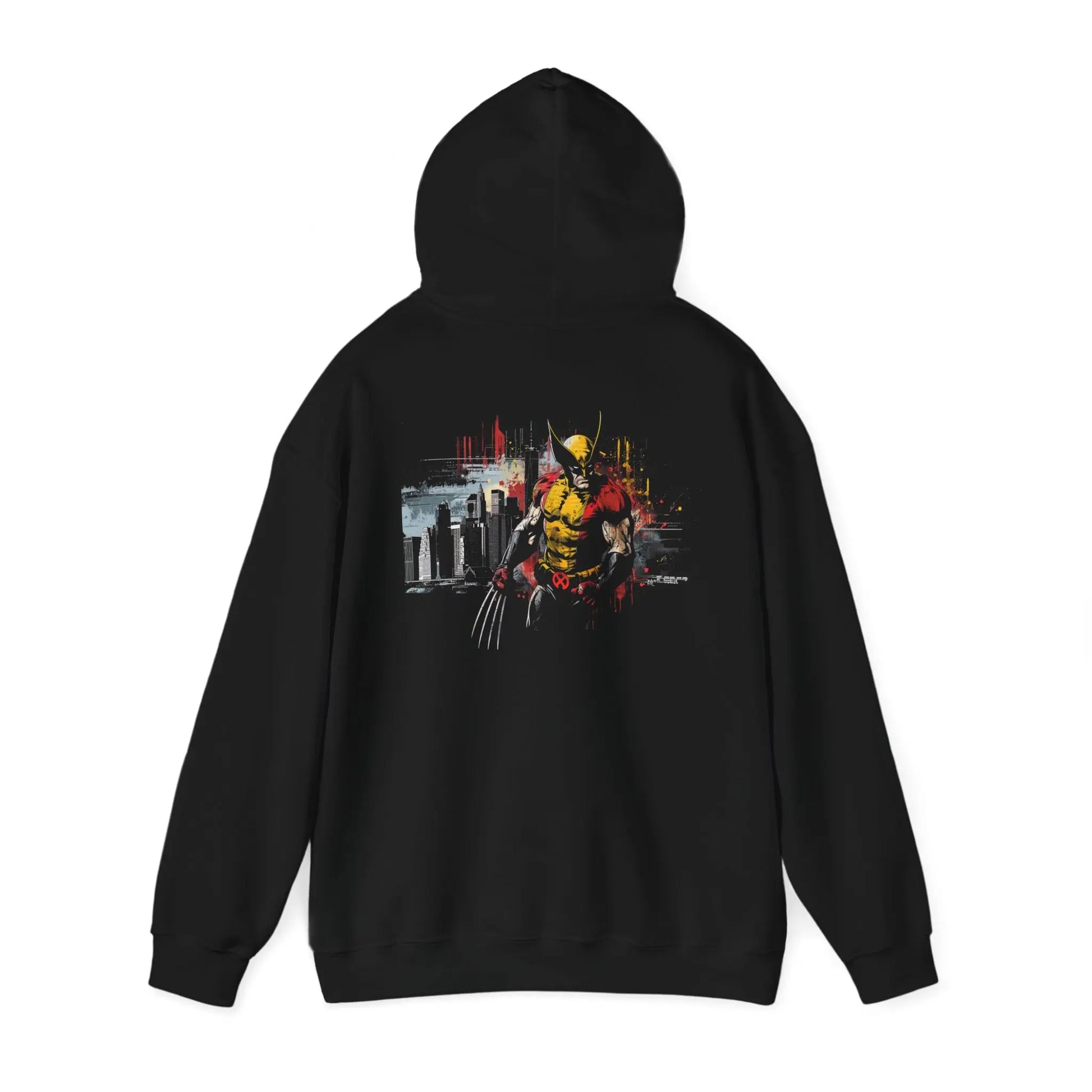 Legendary Marvel: Wolverine Abstract Black Hoodie - Black Threadz