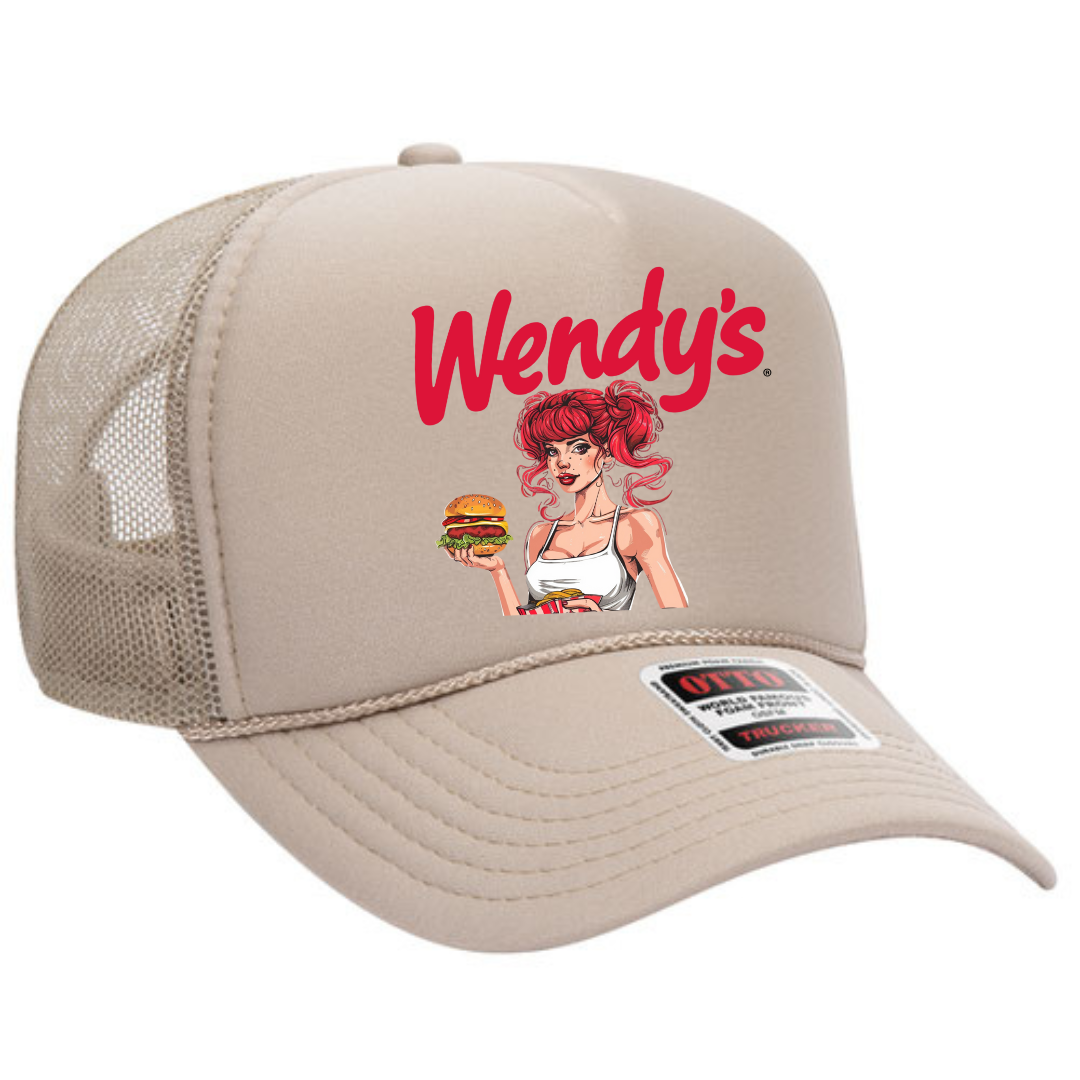 Wendy's Black Trucker Snapback Hat