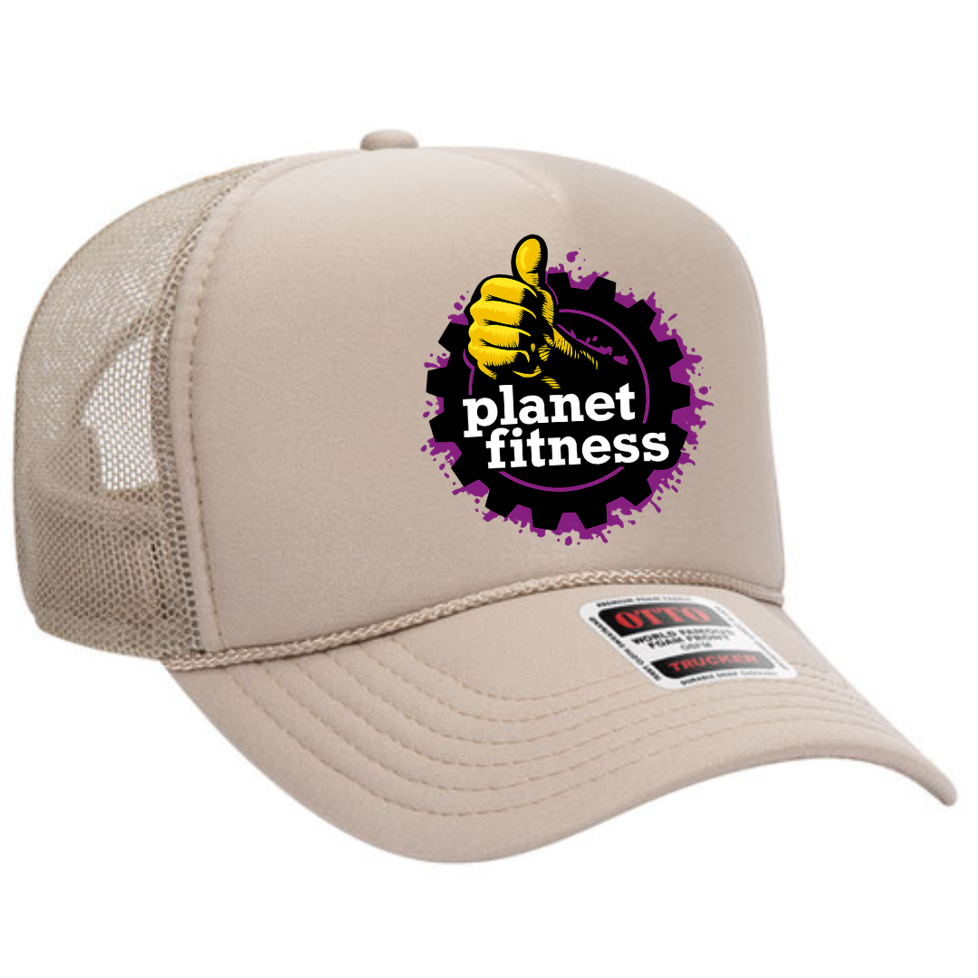Planet Fitness Trucker Snapback Hat – Gym Lifestyle Mesh Cap, Adjustable Fit