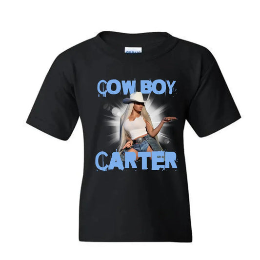 Beyoncé Cowboy Carter Kid's Black T-Shirt: Empowering Fashion Statement - Black Threadz
