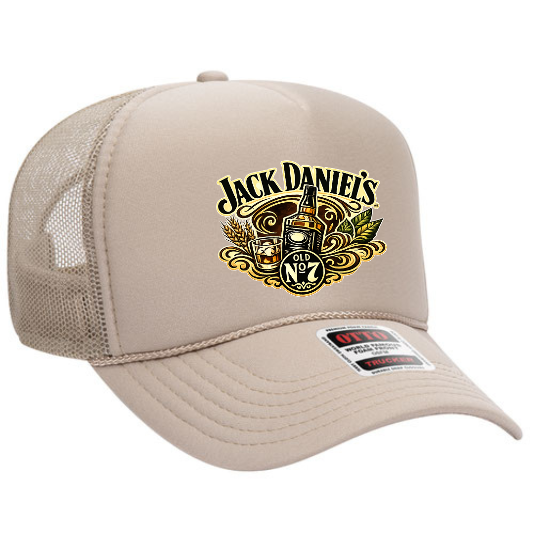 Jack Daniel’s Trucker Snapback Hat – Classic Whiskey Mesh Cap, Adjustable Fit
