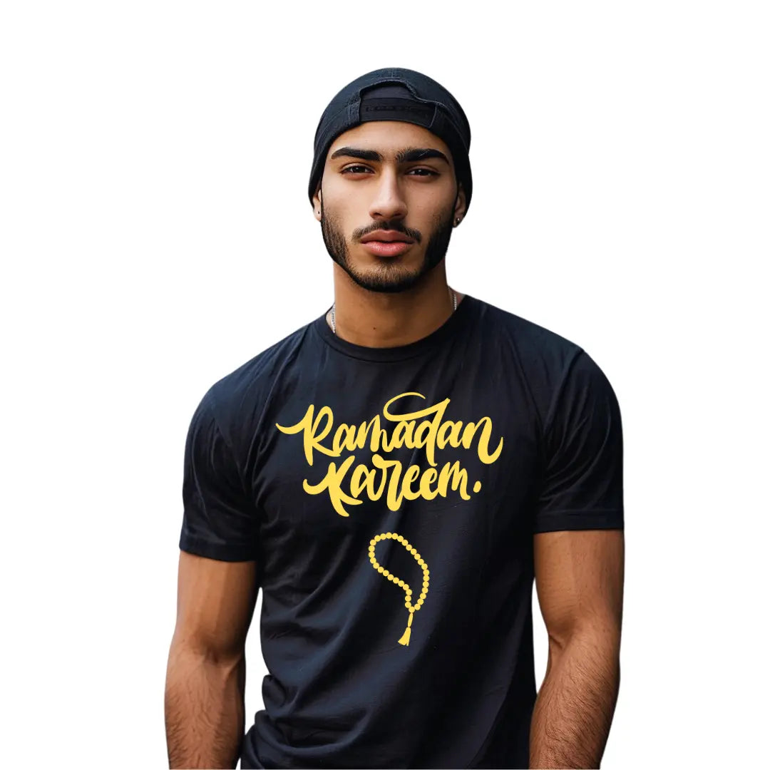 Celebrate Ramadan in Style with our 'Ramadan Kareem' T-Shirt - Black Threadz