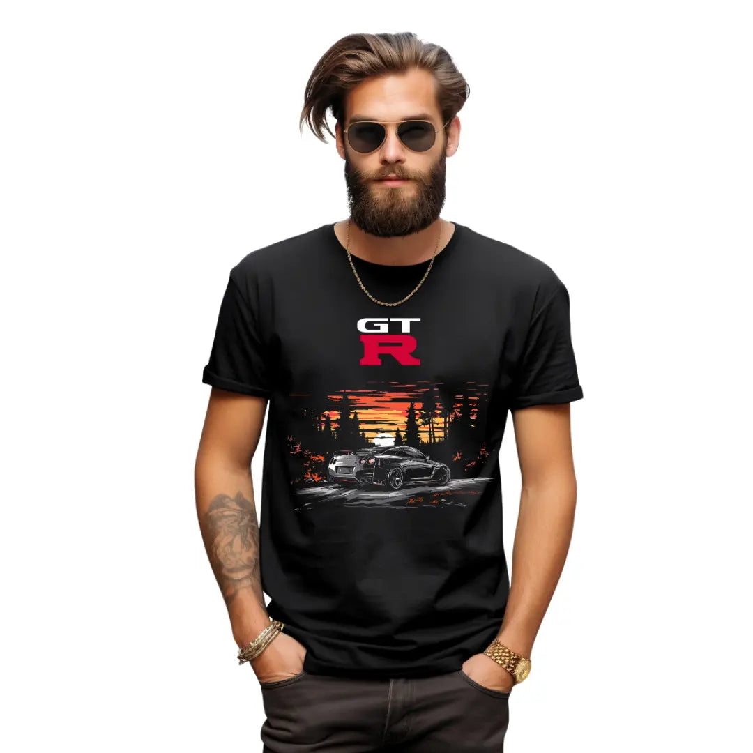 Nissan GT-R Black T-Shirt: Vintage Nissan GTR Shirt for Men | Skyline Tee on Amazon - Black Threadz