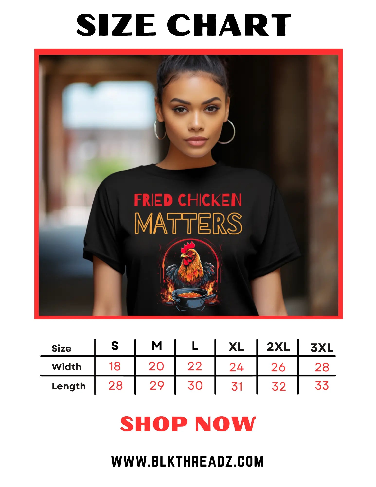 Fried Chicken Matters: Statement T-Shirt - Black Threadz