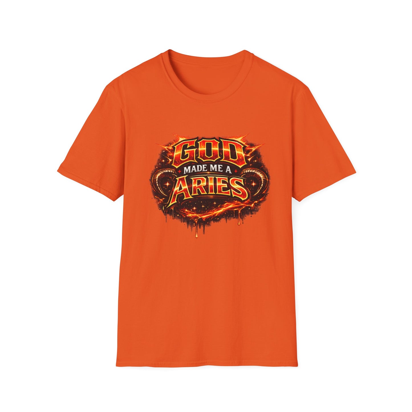 God Made Me An Aries T-Shirt – Funny Aries Zodiac Shirt, Astrology Gift, Bold Horoscope Graphic Tee, Aries Birthday Shirt for Men & Women