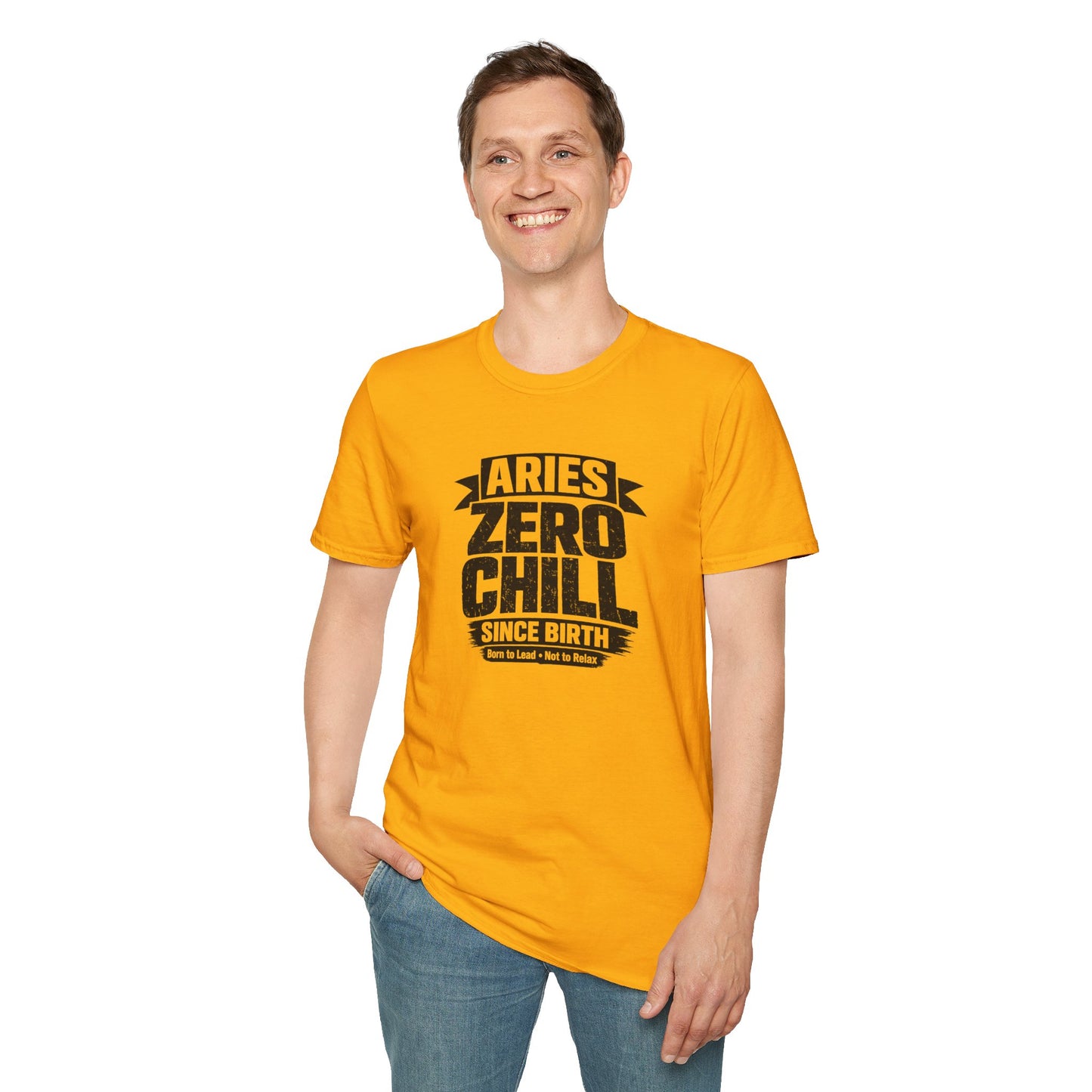 Aries Zero Chill Since Birth T-Shirt – Funny Aries Zodiac Shirt, Bold Astrology Graphic Tee, Aries Birthday Gift for Men & Women