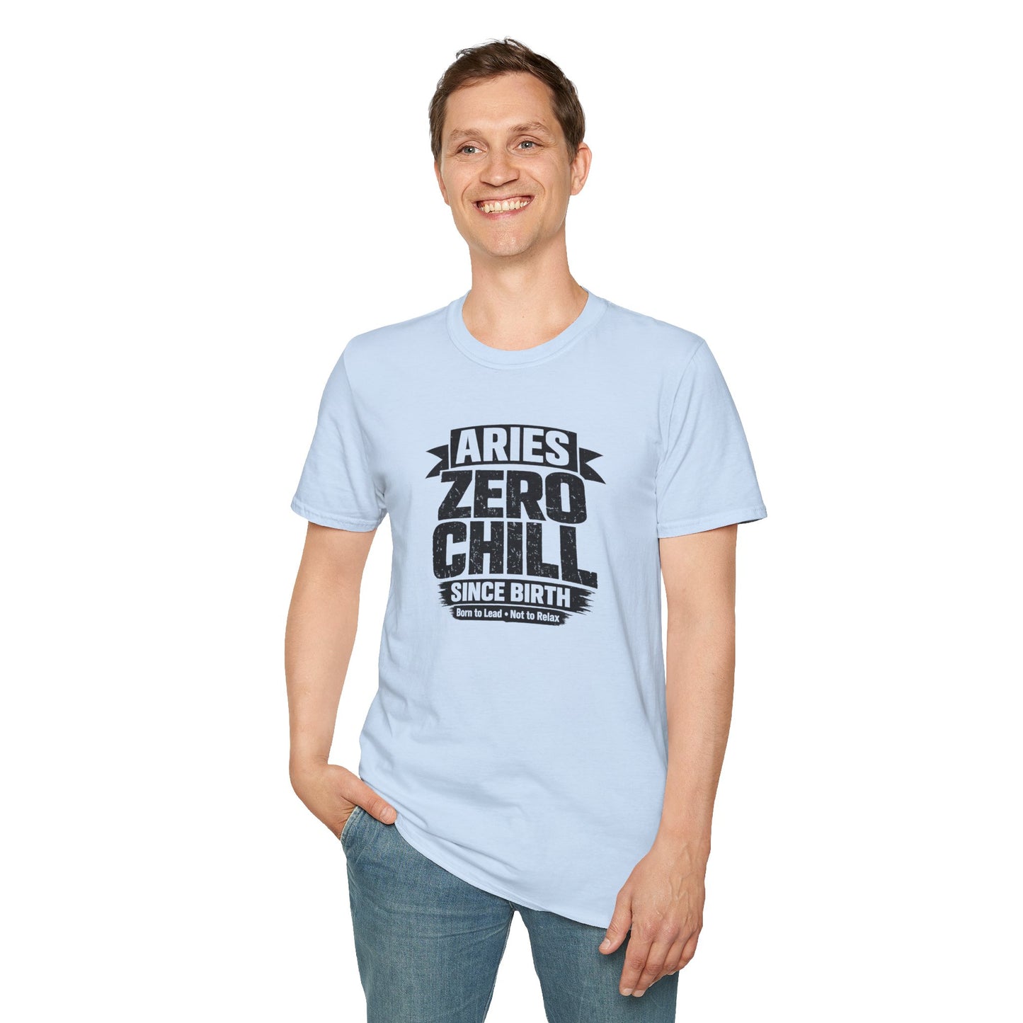 Aries Zero Chill Since Birth T-Shirt – Funny Aries Zodiac Shirt, Bold Astrology Graphic Tee, Aries Birthday Gift for Men & Women