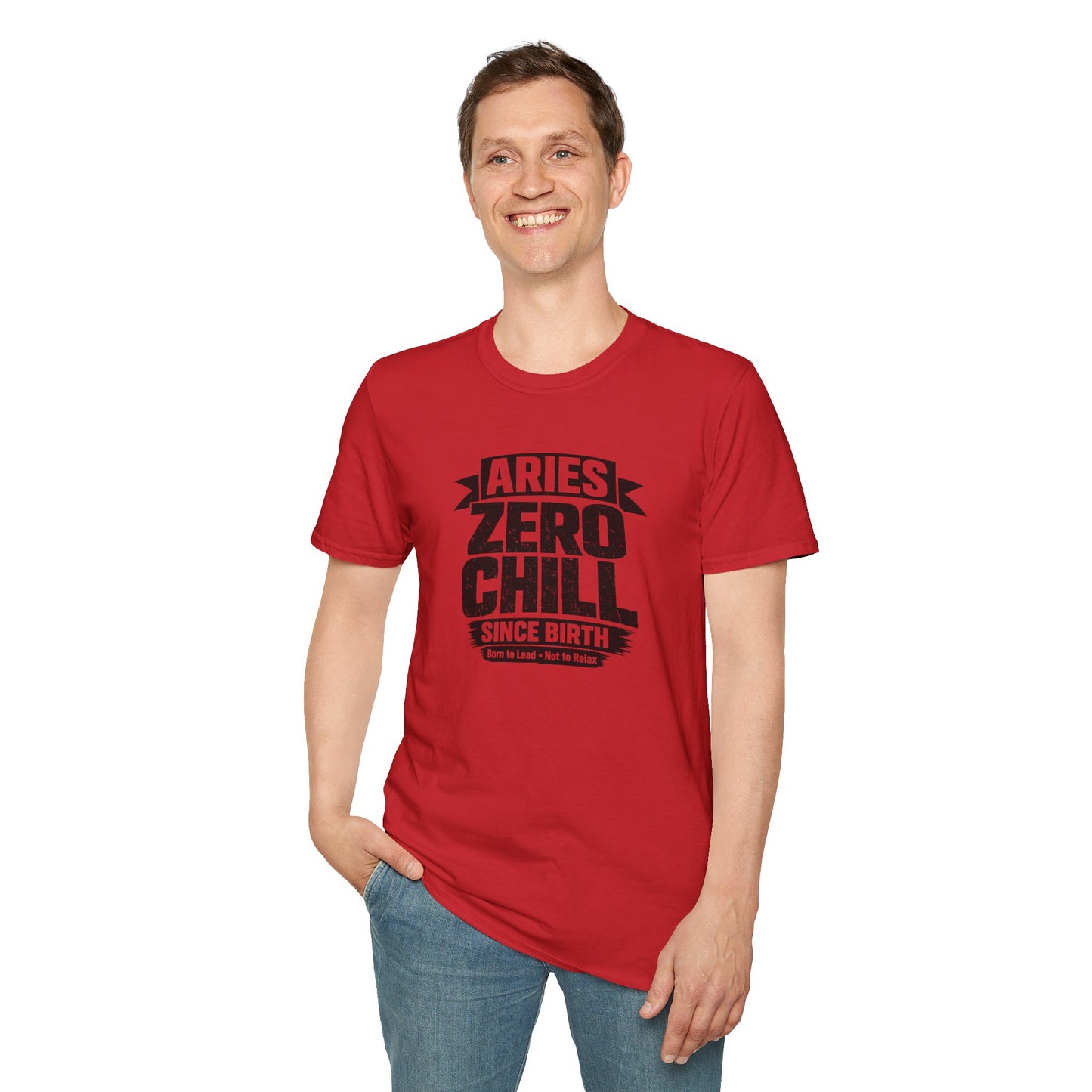 Aries Zero Chill Since Birth T-Shirt – Funny Aries Zodiac Shirt, Bold Astrology Graphic Tee, Aries Birthday Gift for Men & Women