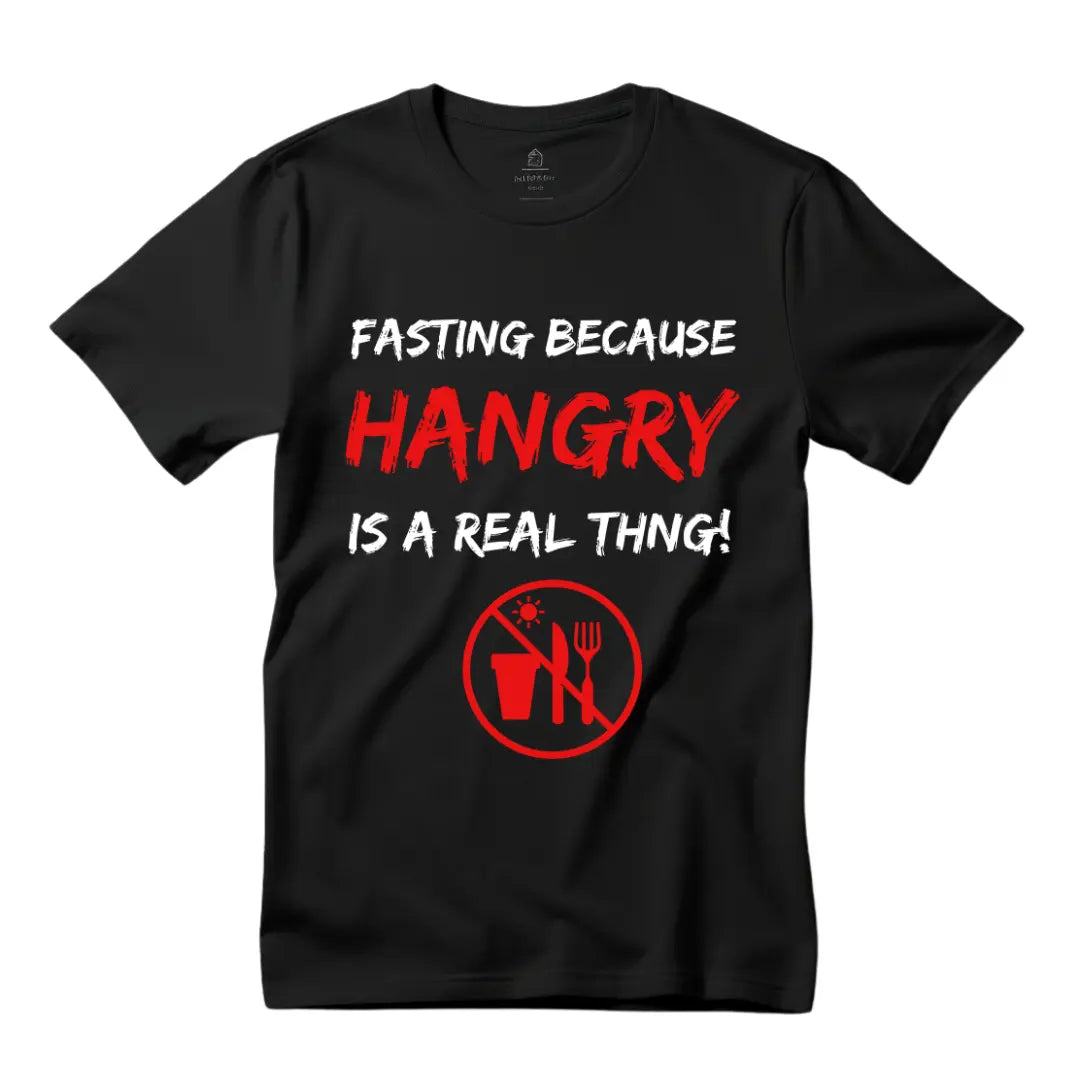Stay Stylish While Fasting: Hangry-Proof T-Shirt for Ramadan & Beyond - Black Threadz
