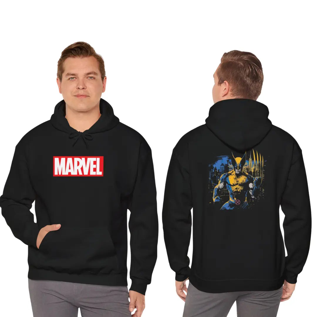 Claws Out: Wolverine Marvel Superhero Black Hoodie - Black Threadz