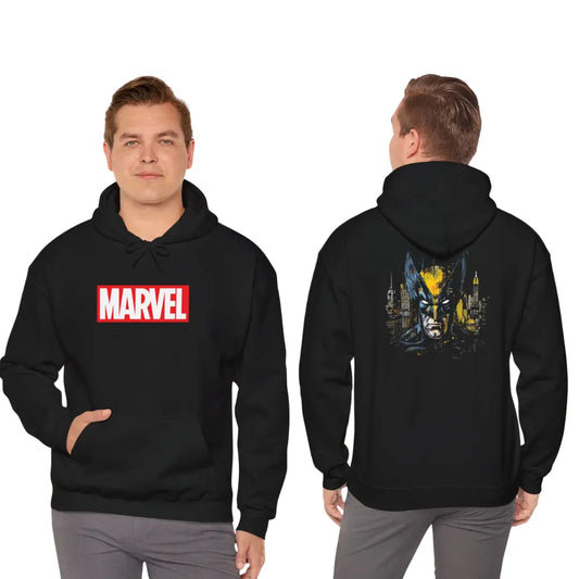 Legendary Hero: Wolverine in New York City Black Hoodie - Black Threadz