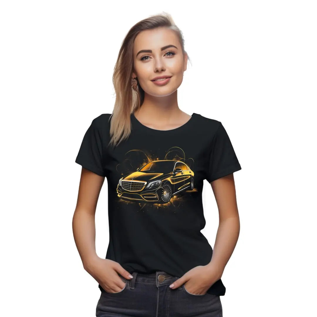 S-Clss Elegance T-Shirt: Drive in Style and Luxury - Black Threadz