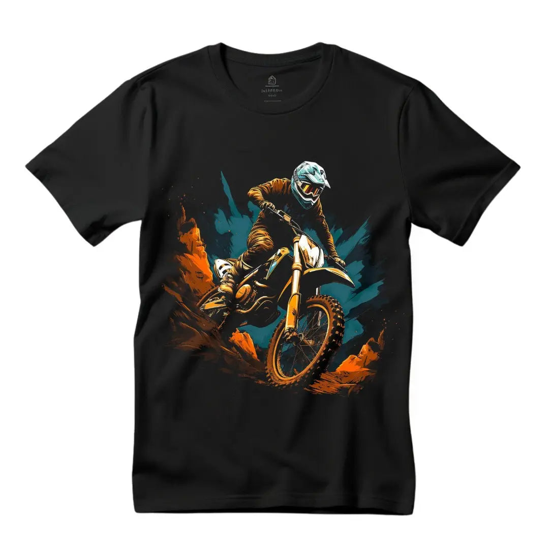 Dirt Bike T-Shirt: Embrace Off-Road Adventure in Style - Black Threadz